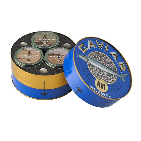 AKI Kaviar Tasting Set – 3×10 g mit Perlmuttlöffeln