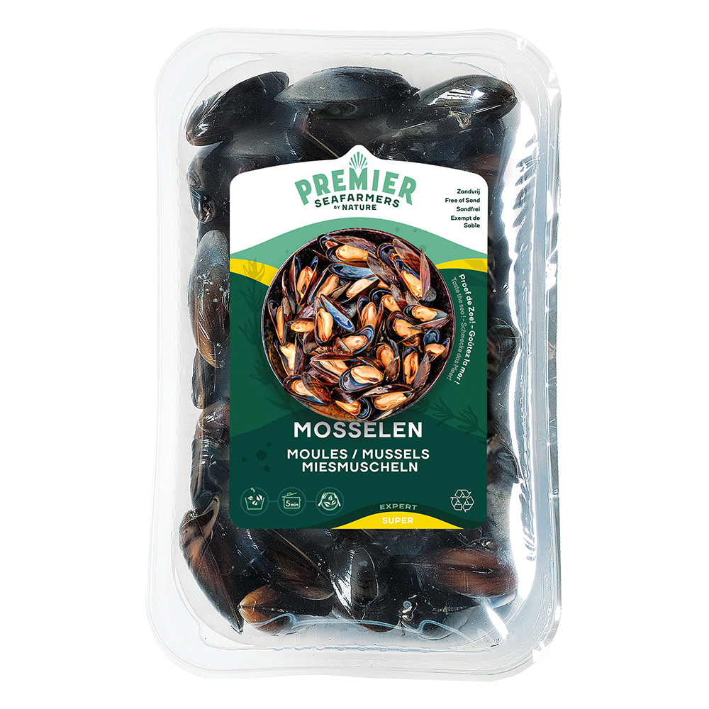 Packung mit frischen Miesmuscheln von Premier Seafarmers