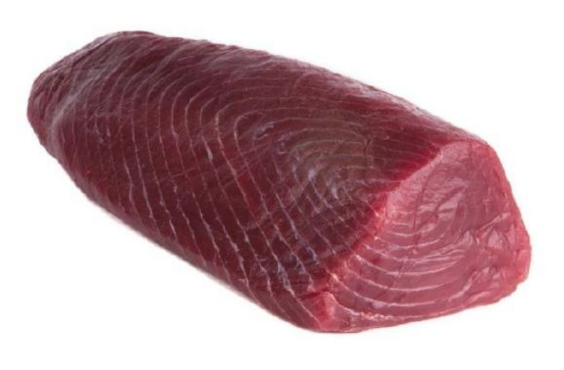 Nahaufnahme eines frischen Thunfischfilets, ideal für Sushi-Zubereitung