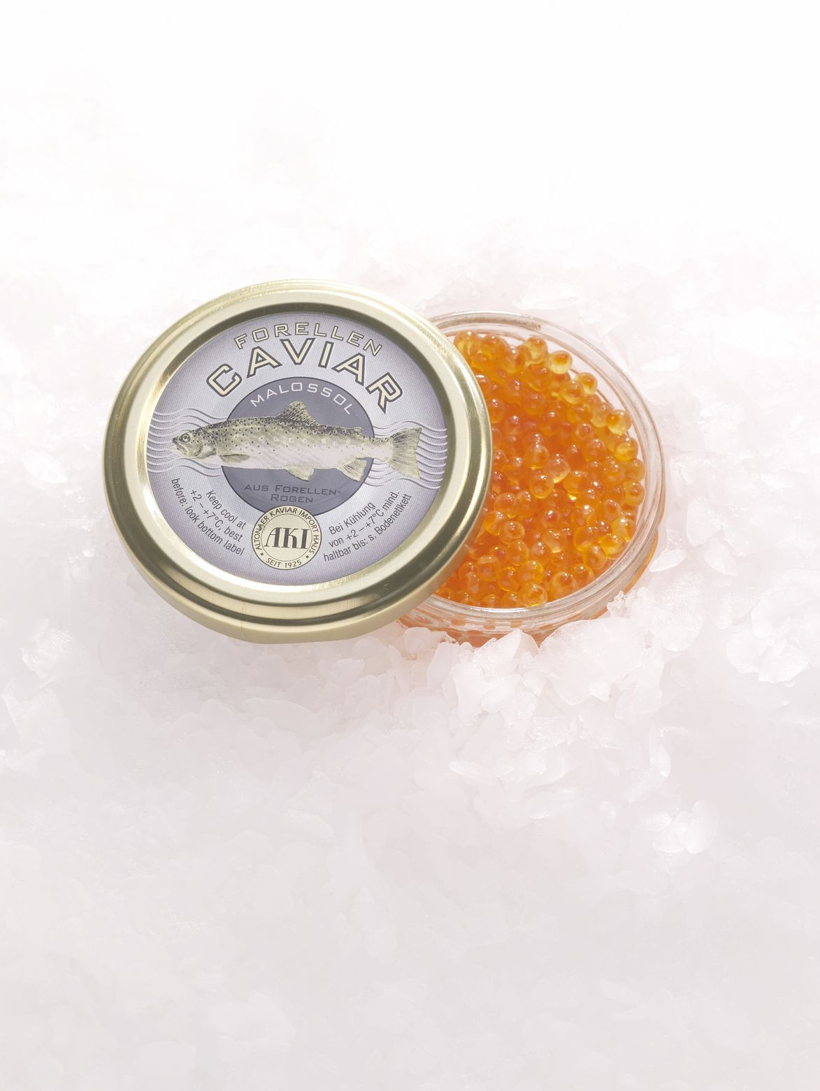 Forellenkaviar, rot, 200 g-Glas